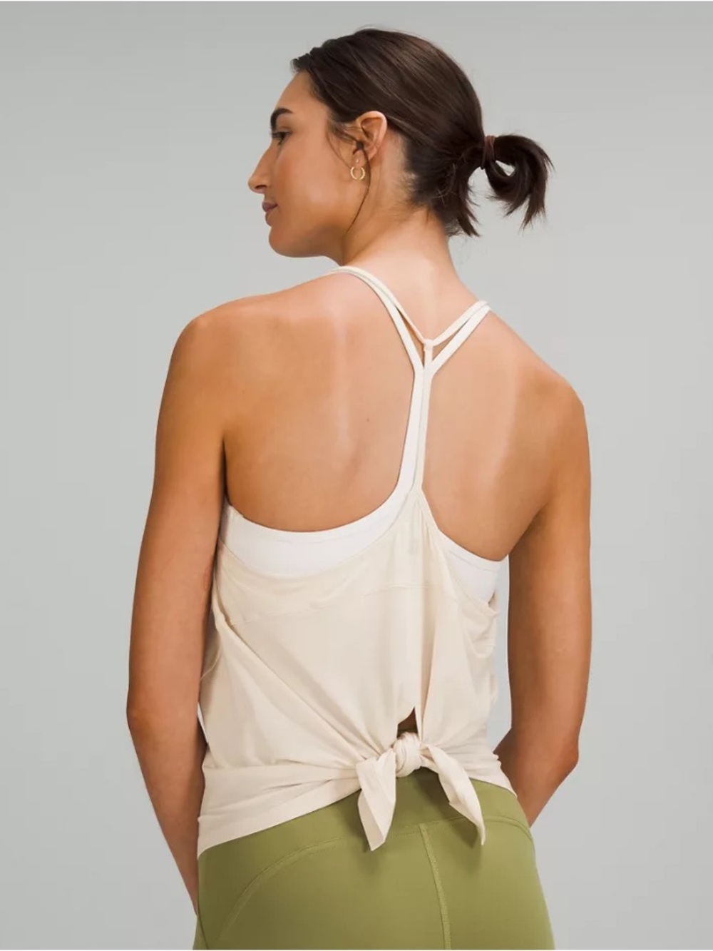 Modal-Silk Yoga Tank Top in Bone Size 4